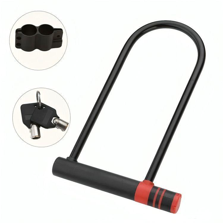 Candado U Lock Para Bicicleta Y Moto 2 Llaves Grande-0
