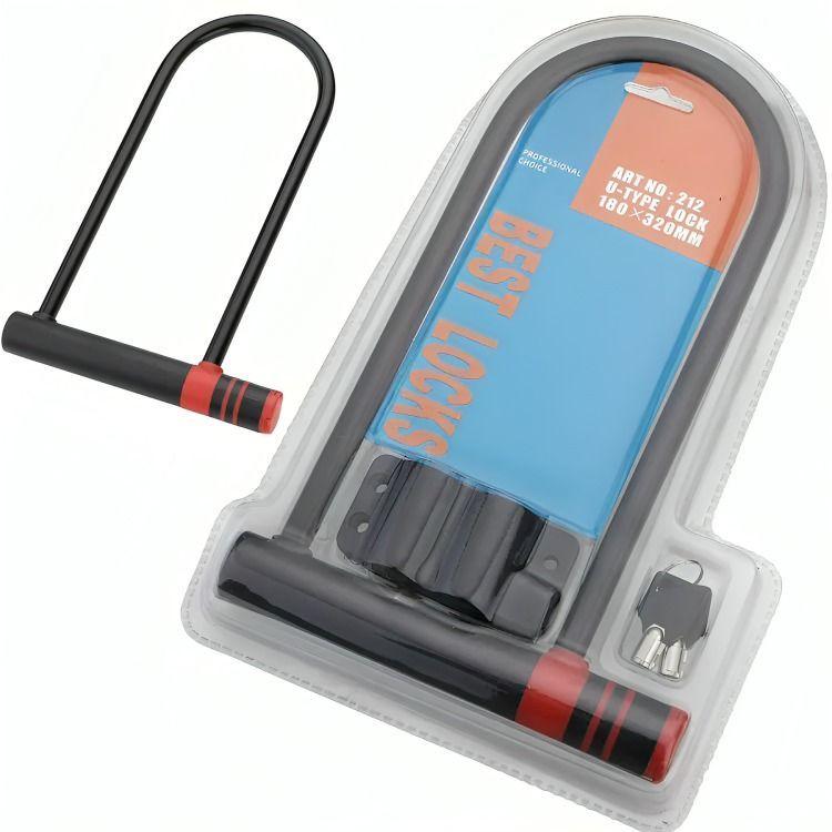 Candado U Lock Para Bicicleta Y Moto 2 Llaves Grande-1