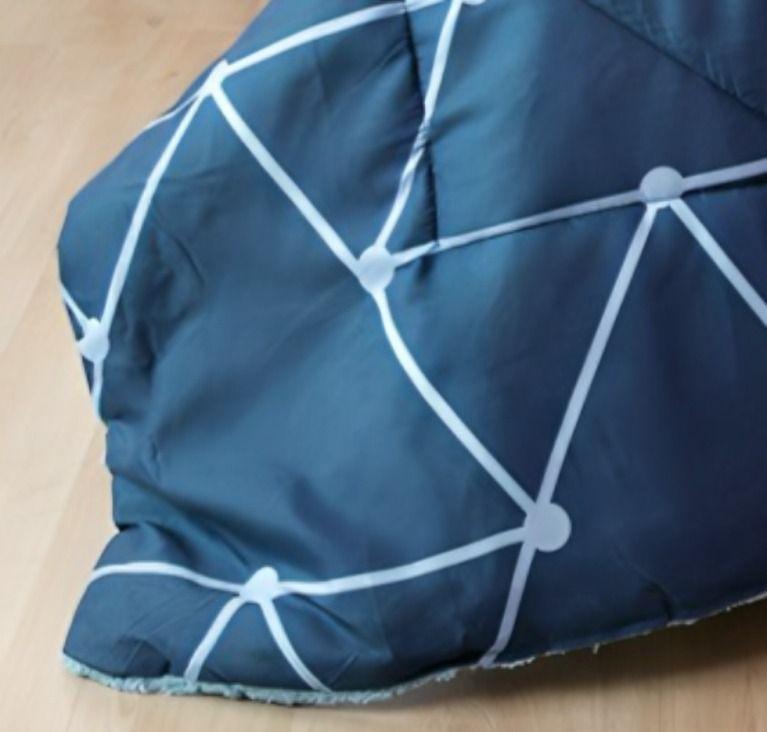 Plumón Estampado Deluxe Sherpa 1,5 Plazas / Triángulos Azules – Doral  -3