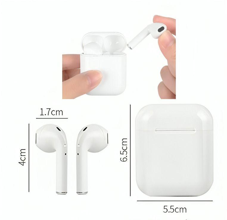 AUDIFONO TRUE WIRELESS BLUETOOTH MOD.I16 PARA IPHONE BCO MAX CON CARGADOR AIRPODS EL PAR -1