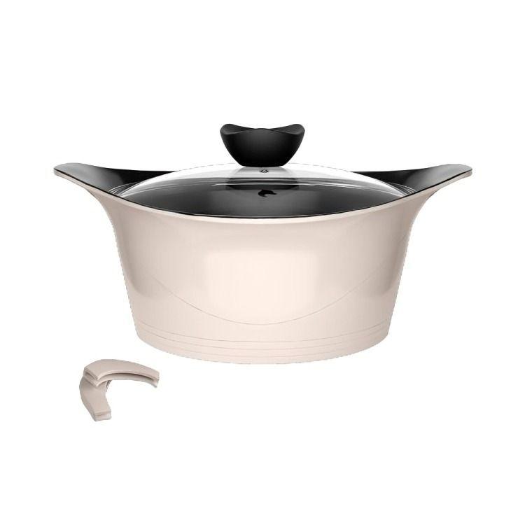 Batería Cocina Aluminio Fundido 7 piezas Fortis Beige-3