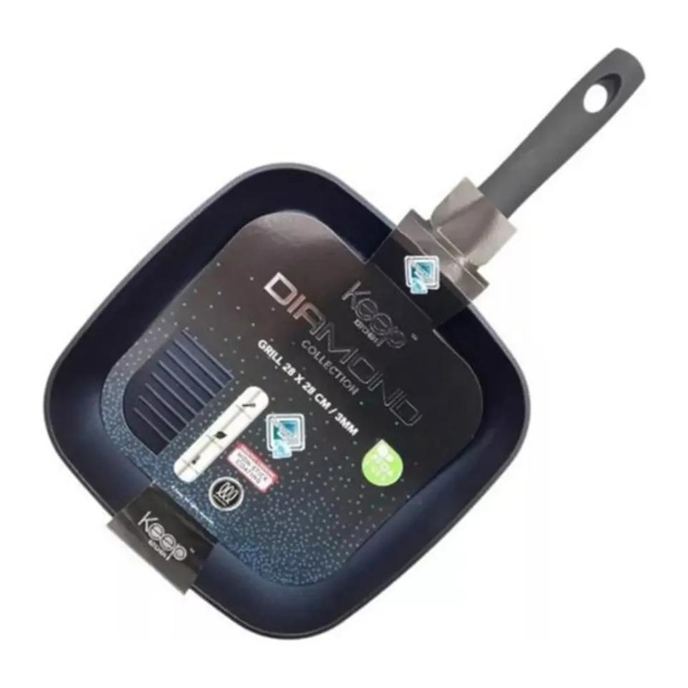 GRILL PAN 28CM DIAMOND KEEP-2
