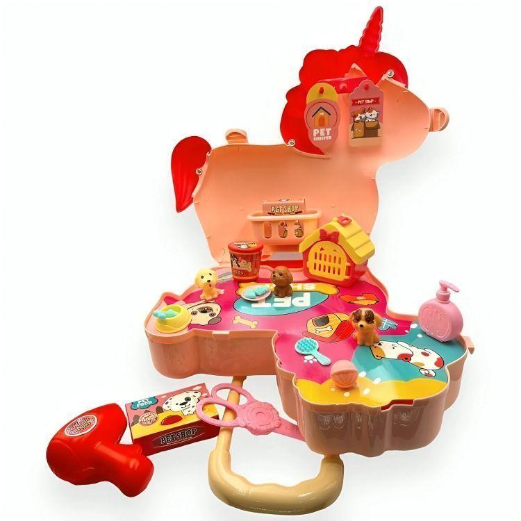 Maleta unicornio con accesorios para niña-2
