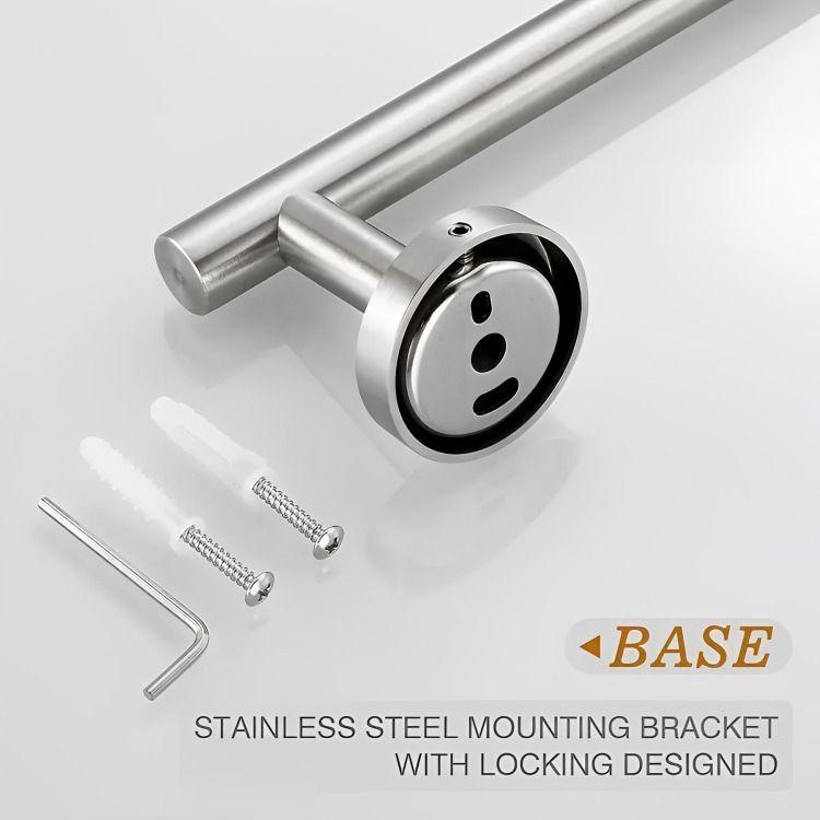 Toallero Baño Barra 40cm Acero Inoxidable-2