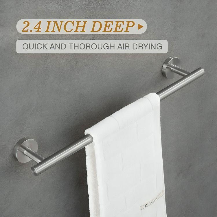 Toallero Baño Barra 40cm Acero Inoxidable-5