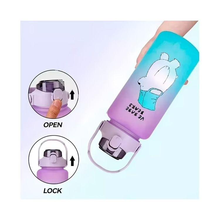 Pack 2 Botellas Agua Motivacional De 2 Litros Y 900ml -2