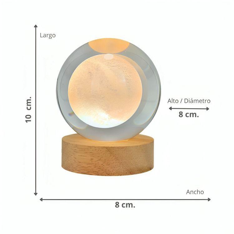 Lampara Bola De Cristal LED Luna-3