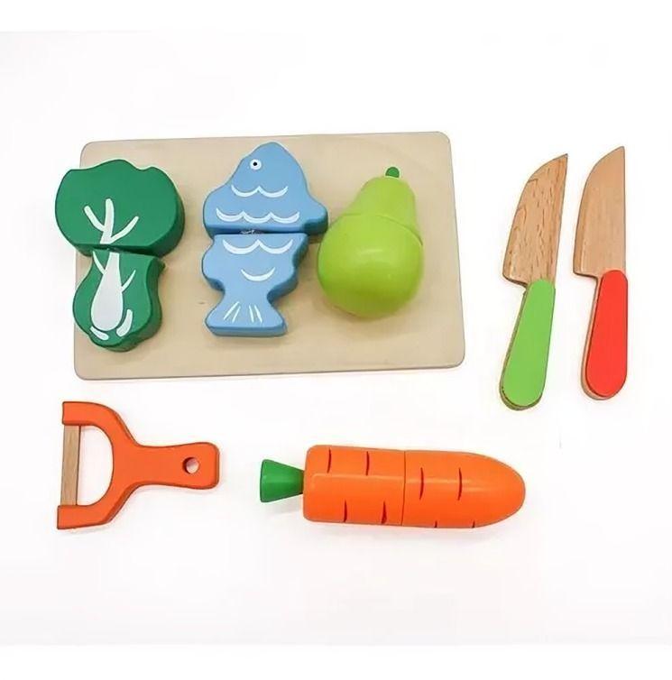 Set de Frutas y Verduras Madera Juguete Didáctico-2