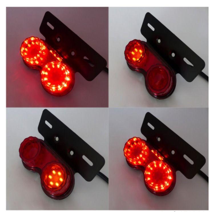 LUZ DE FRENO Y GIRO PARA MOTO CON SOPORTE REDONDO 12 VOLT-2