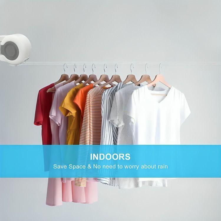 Tendedero Retráctil Colgador de Ropa Doble Linea-3