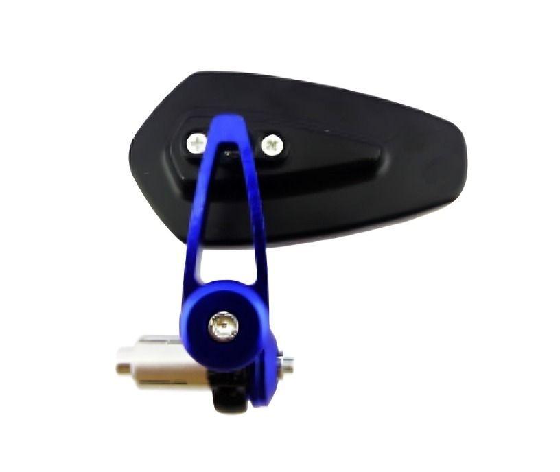 ESPEJO PARA MOTO MANILLAR ALUMINIO COLORES EL PAR VIDRIO AZUL -0