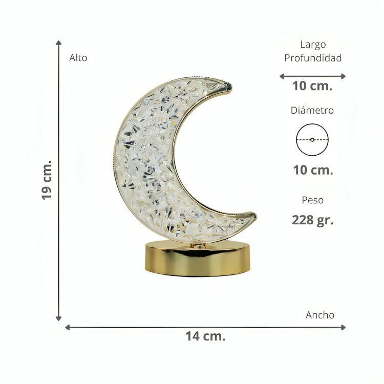 Lámpara Decorativa LED Luna Luz Blanca y Cálida-3