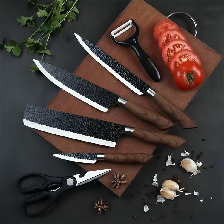 Set De Cuchillos Cocina Profesional Acero 6 Piezas -2