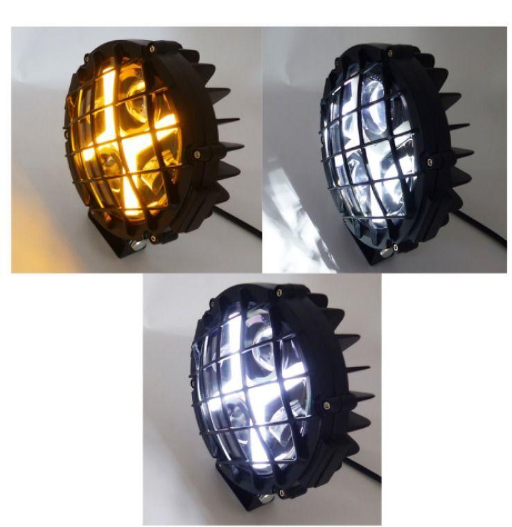 FOCO DELANTERO REDONDO 6.5 PULG METAL CON REJILLA DUO COLOR 12/24V X 1 PCS-2