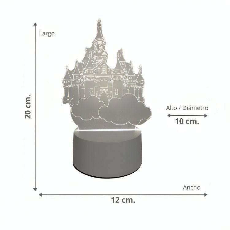 Lámpara LED De Mesa 3D USB Luz Castillo-2