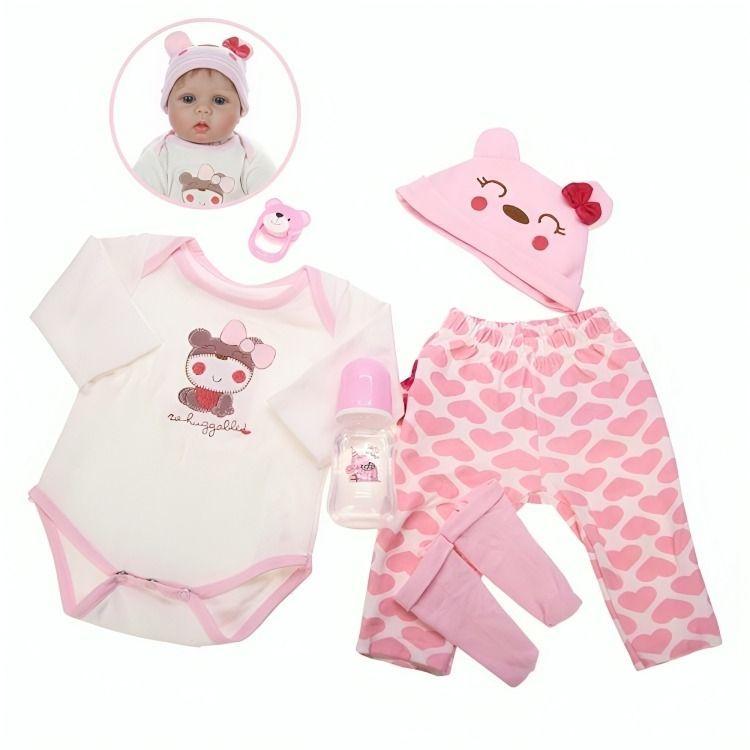 Muñeca Bebe Reborn Juguete Realista 55cm con Accesorios-1
