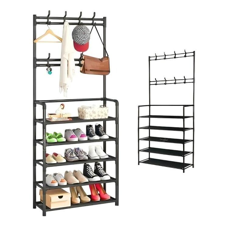 Organizador 2 En 1 De Ropa Perchero Y Zapatero 5 Niveles-2