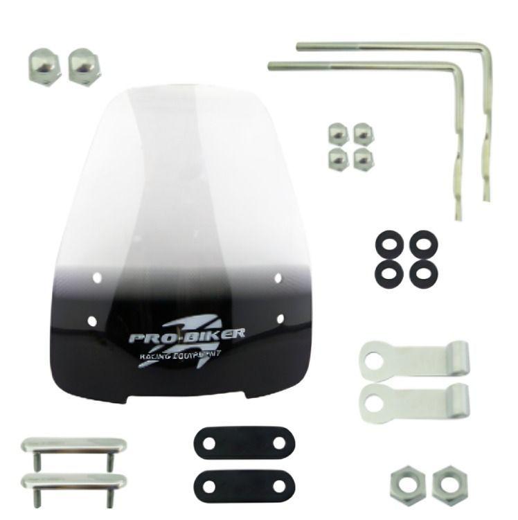 CUBRE VIENTO PARA MOTO CHICO PROBIKER BORDE PIGMENTADO NEGRO -2