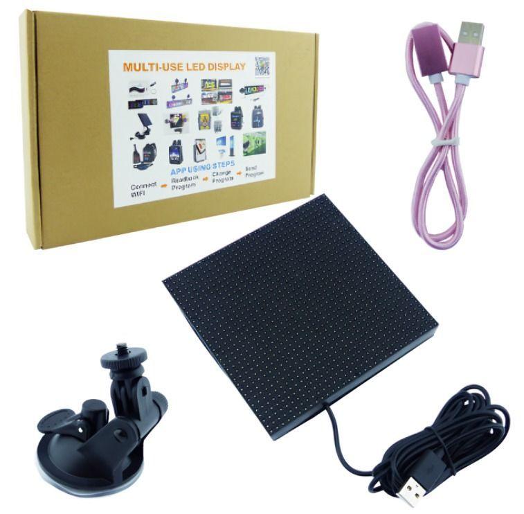 LETRERO LED MINI CUADRADO PROGRAMABLE PARA AUTO CON APP PARA SMARTPHONE-2