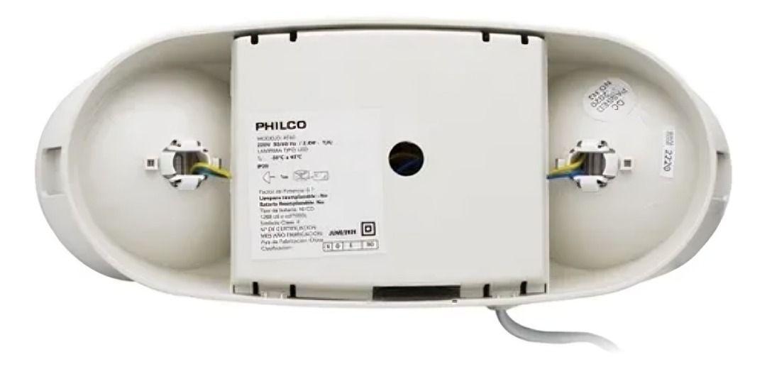 LAMPARA DE EMERGENCIA AT60 2 FOCOS FIJA PHILCO-3