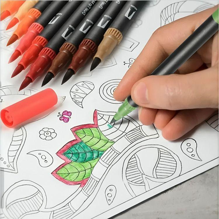 80 Marcadores De Doble Punta Tipo Pincel Colores-2