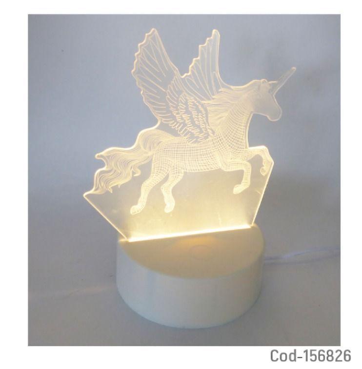 Lámpara 3D Acrílico 8 Diseños Luz Cálida USB-3