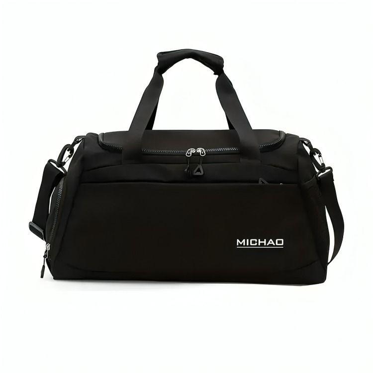 Bolso Deportivo Para Viaje, Gym Impermeable Gran Capacidad negro-0