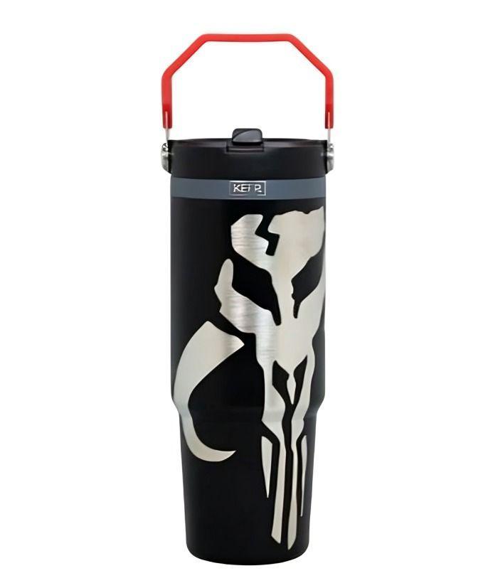 Botella Insulada Con Mango 850ml Black Star Wars 2 Mandalorian-3