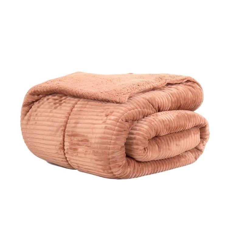 Plumón Corduroy Coral Sherpa 2,5 Plazas / Coral – Mashini-1
