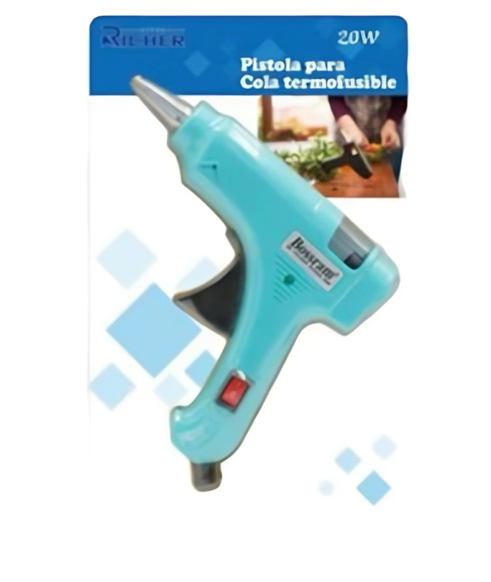 PISTOLA SILICONA 20W TURQUESA-0