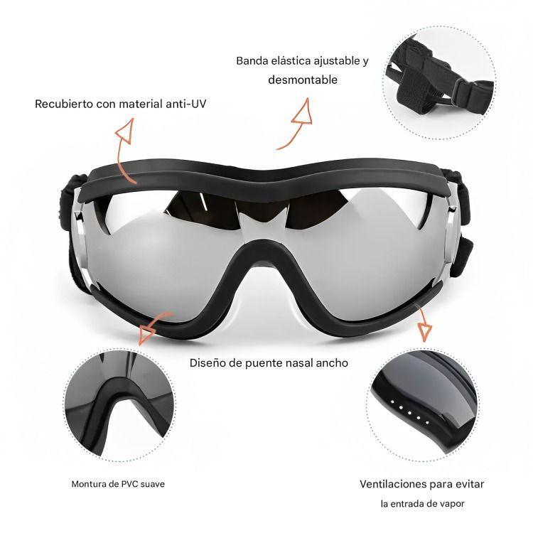 Gafas De Sol Para Perro Anti-uv Protector De Ojos Ajustable-3