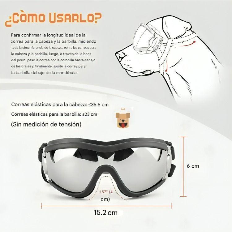 Gafas De Sol Para Perro Anti-uv Protector De Ojos Ajustable-4