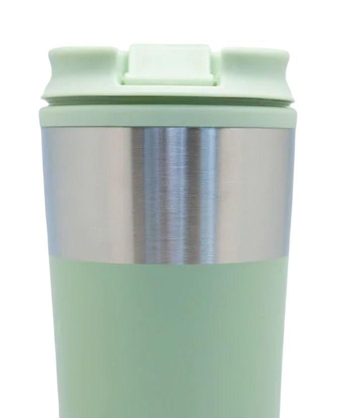 Mug Metálico Verde Acero 450 ml Keep-1