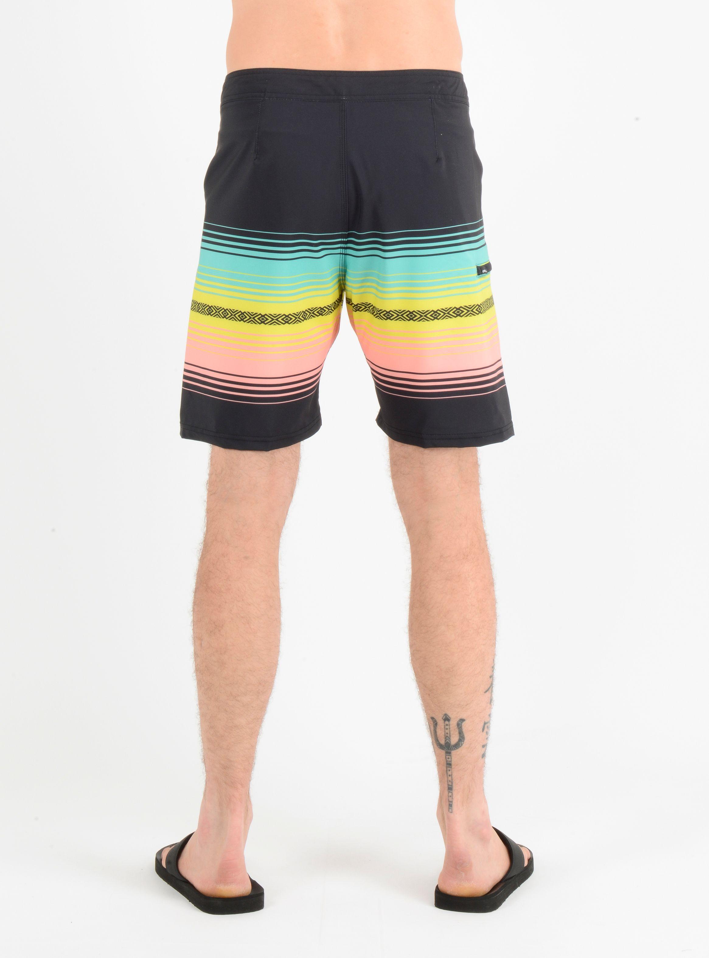 BOARDSHORT HEAT STRIPE  NEGRO-1