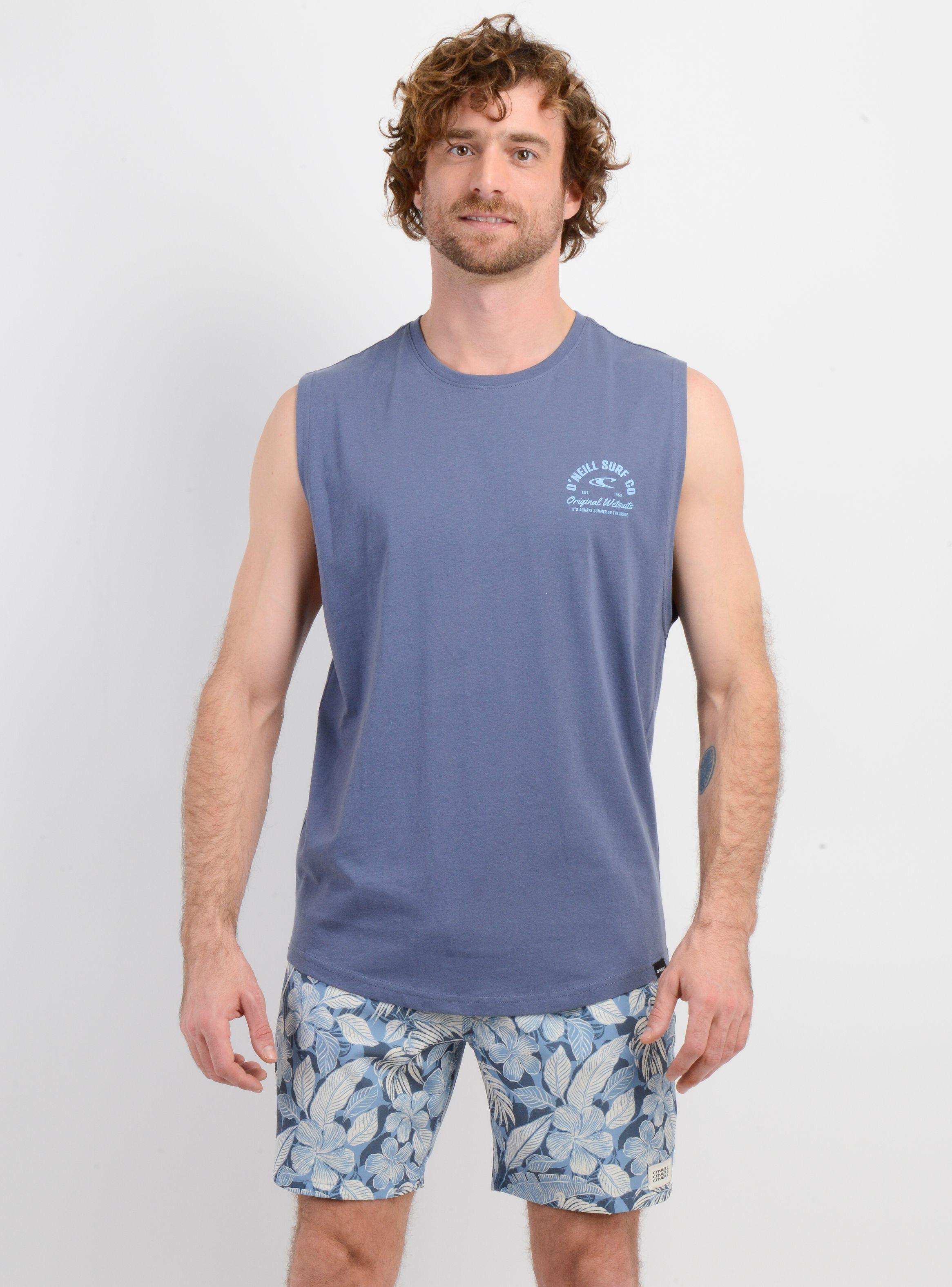 POLERA SIN MANGAS SURF CO TANK AZUL-0