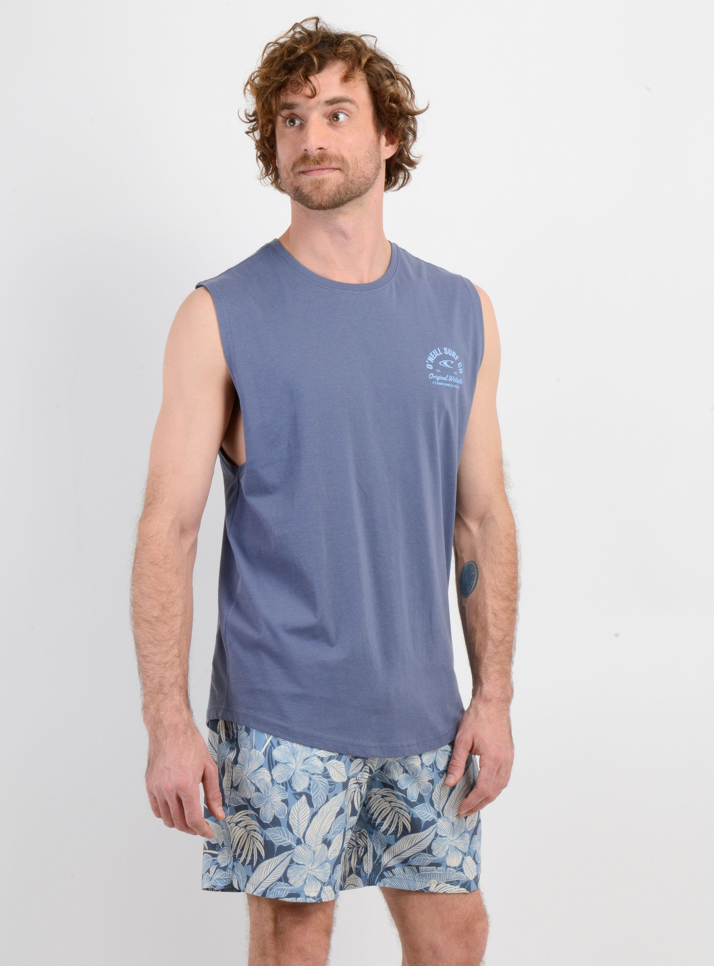 POLERA SIN MANGAS SURF CO TANK AZUL-3