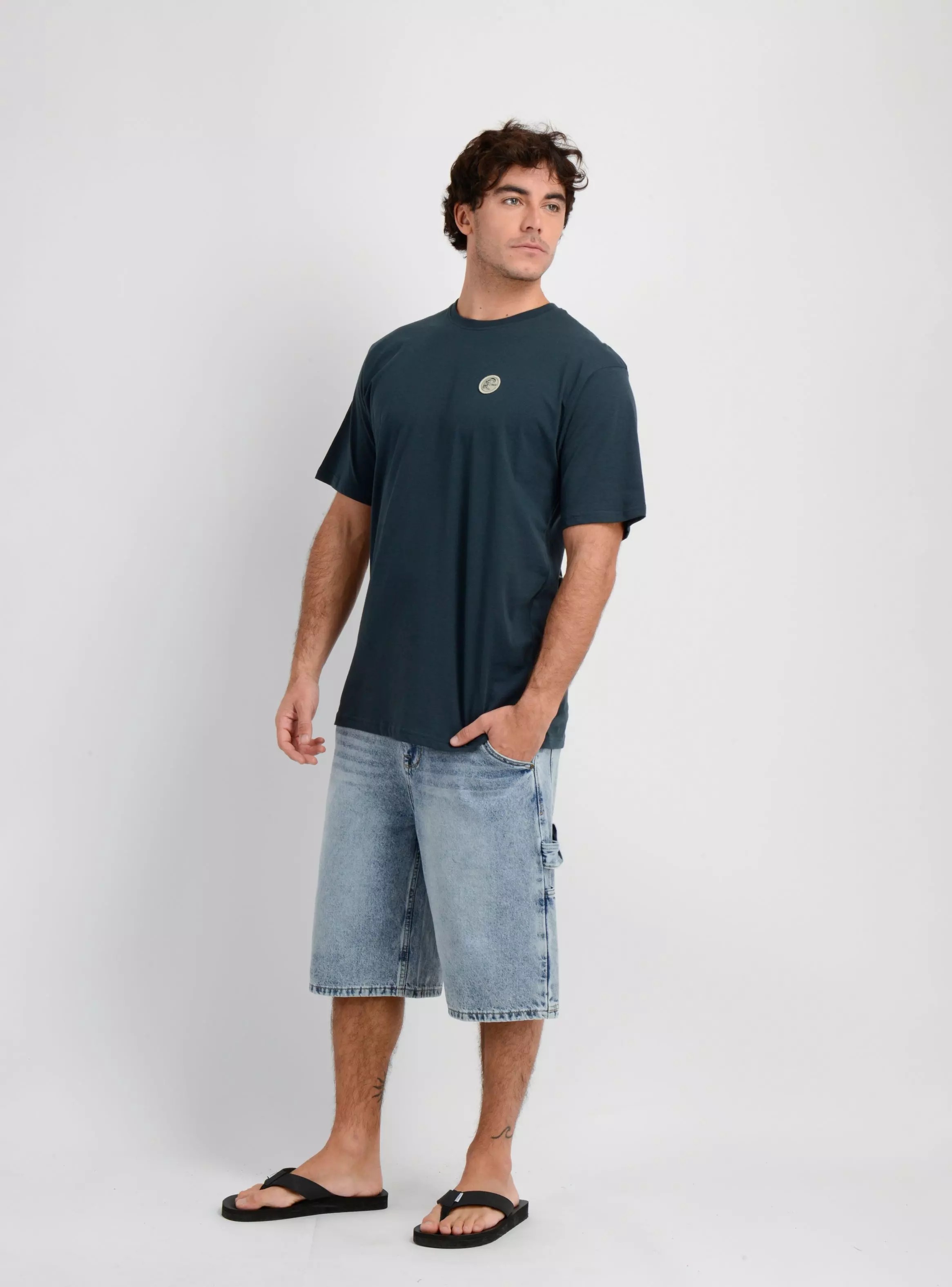 POLERA MANGA CORTA OG VINTAGE  VERDE OSCURO-2