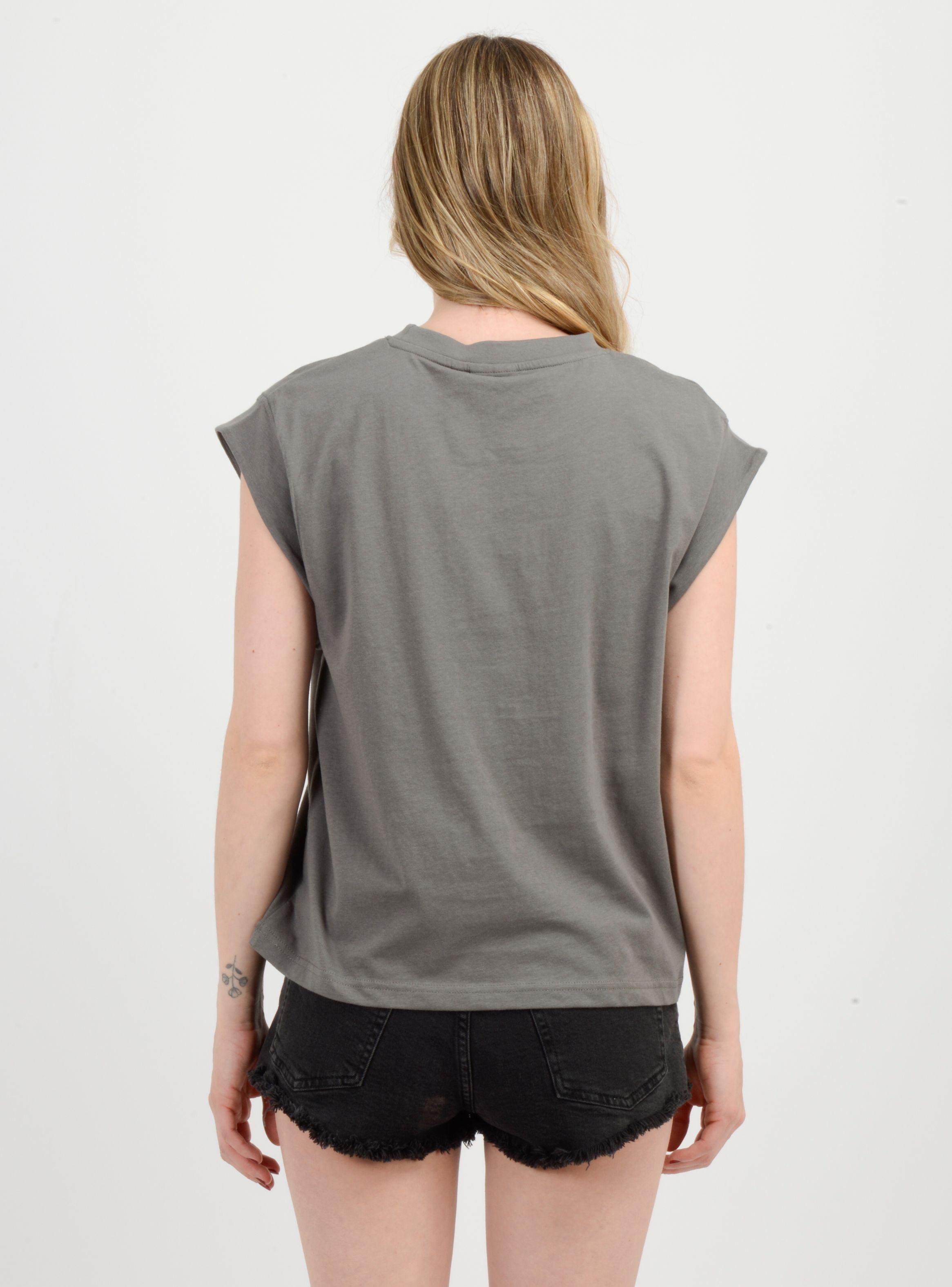 POLERA MANGA CORTA BOTANIC  GRIS OSCURO-1