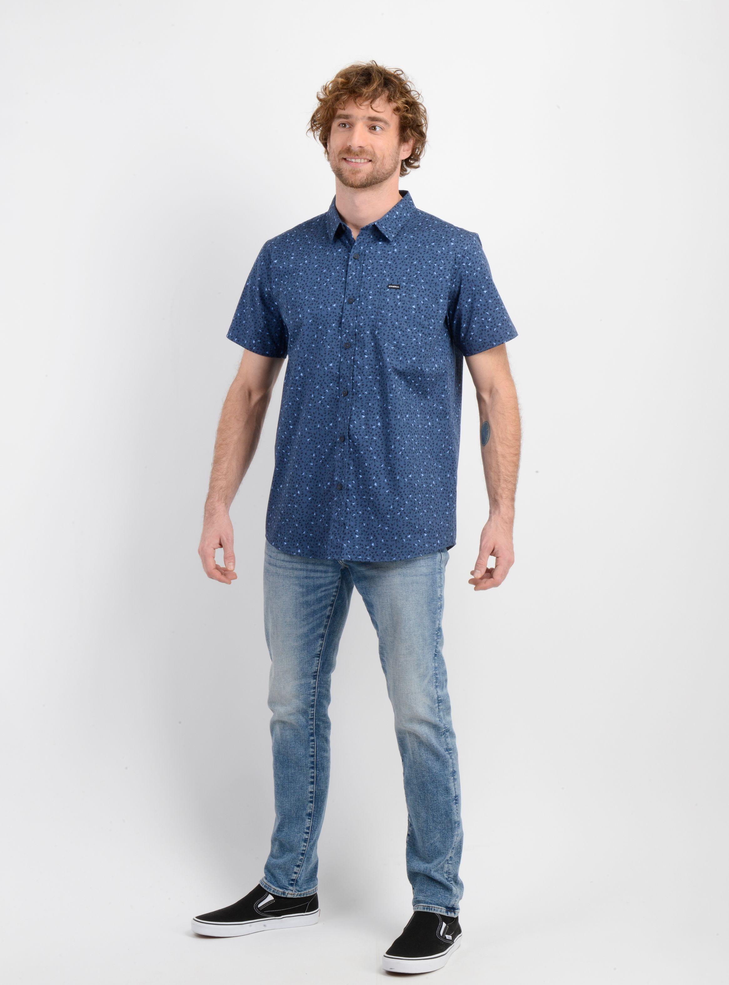 CAMISA MANGA CORTA QUIVER AZUL-2