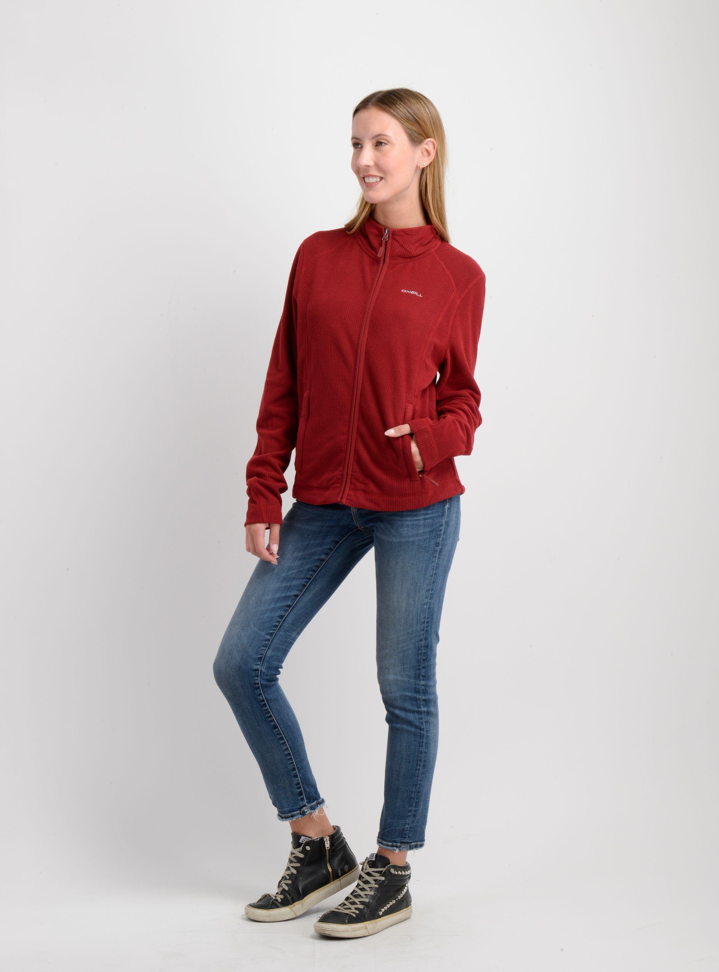 POLERON MICROPOLAR MABELINE II ROJO OSCURO-2