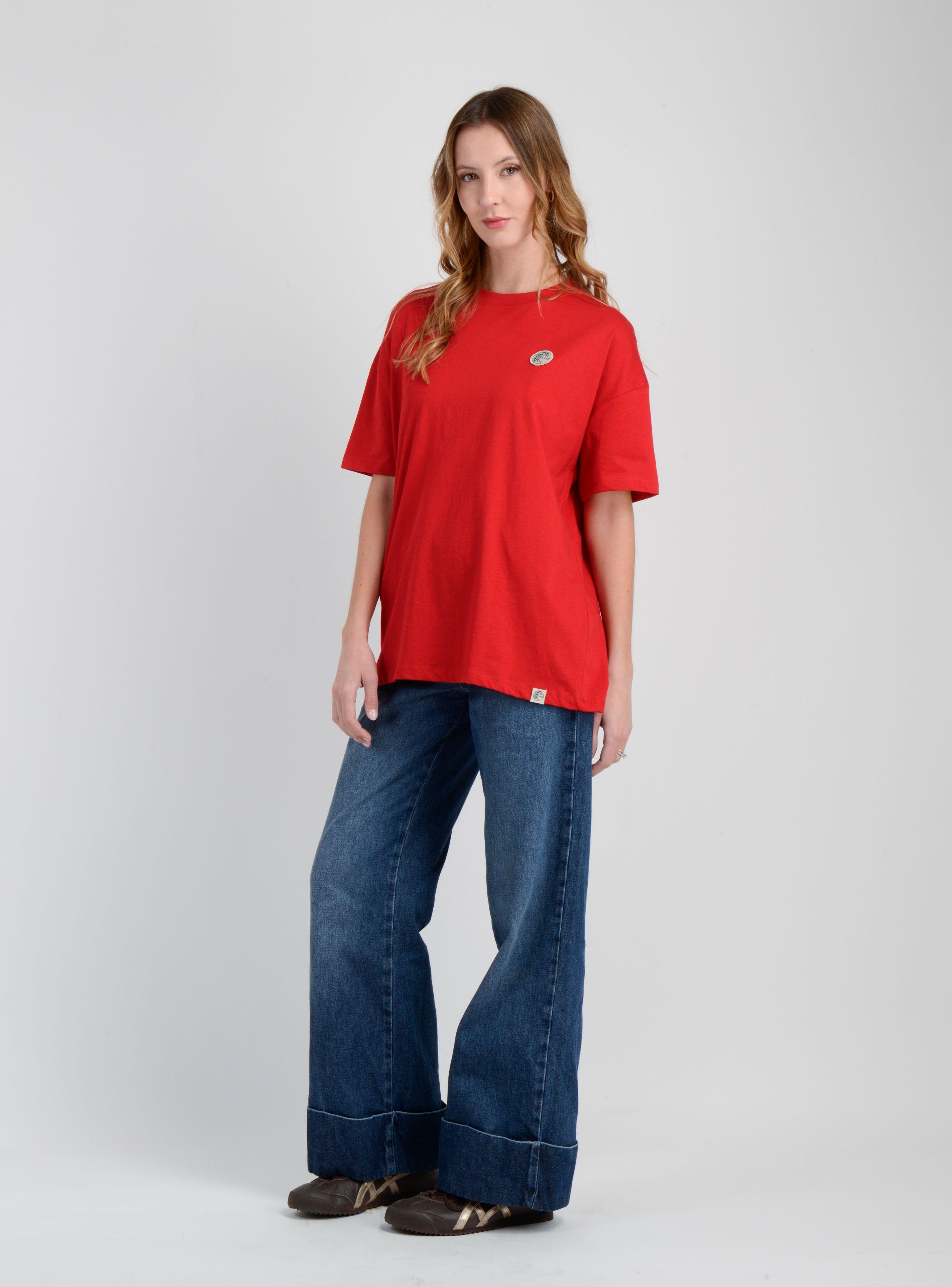 POLERA MANGA CORTA OG ESSENTIALS W ROJO-2