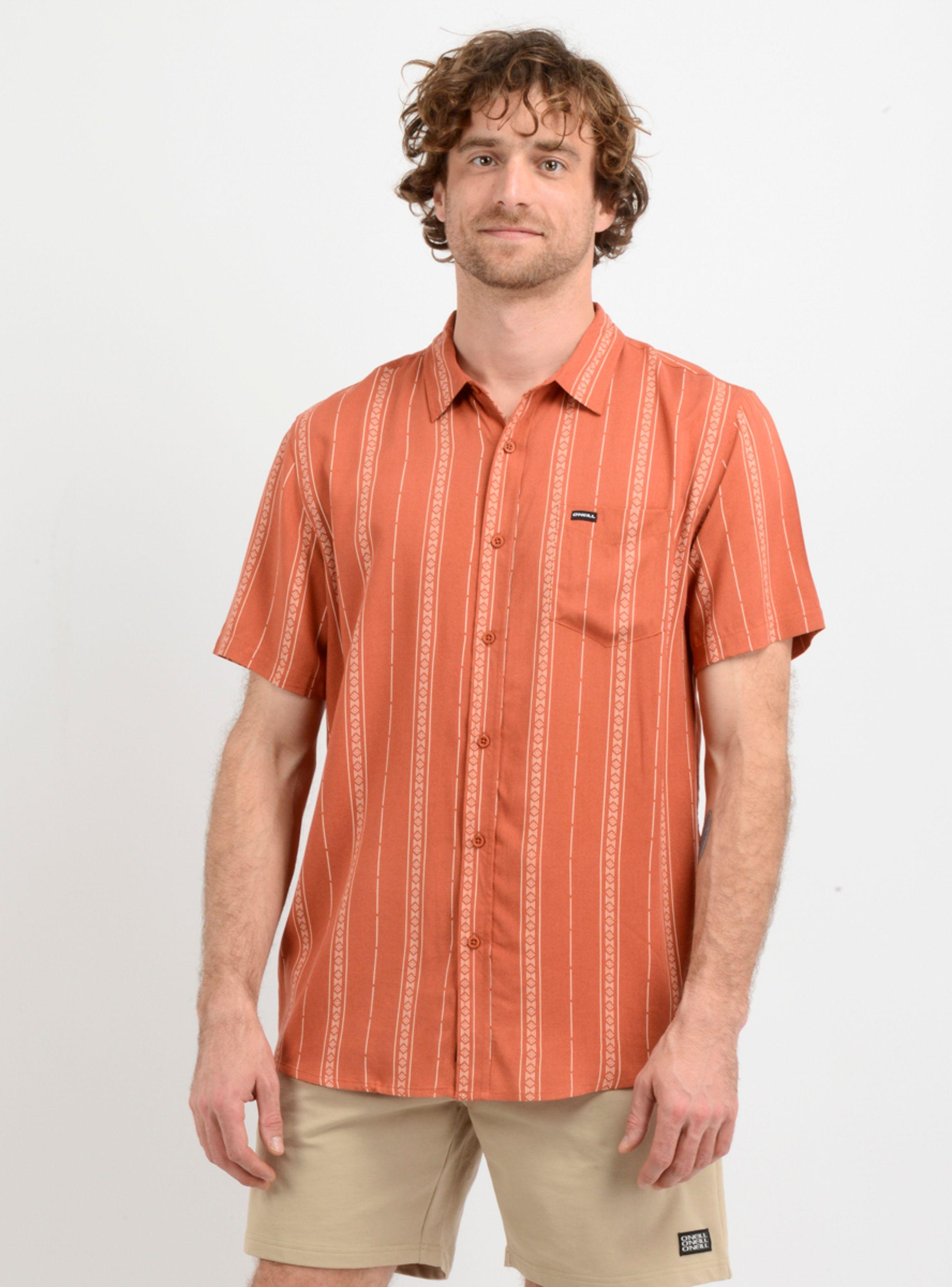 CAMISA MANGA CORTA OASIS  NARANJO-0