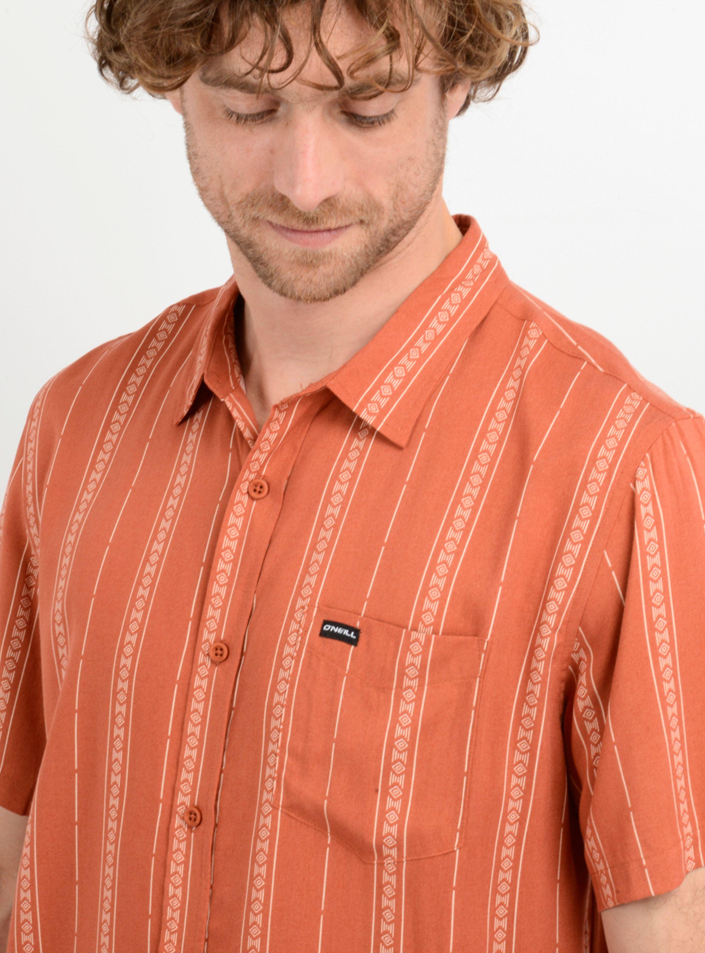 CAMISA MANGA CORTA OASIS  NARANJO-4