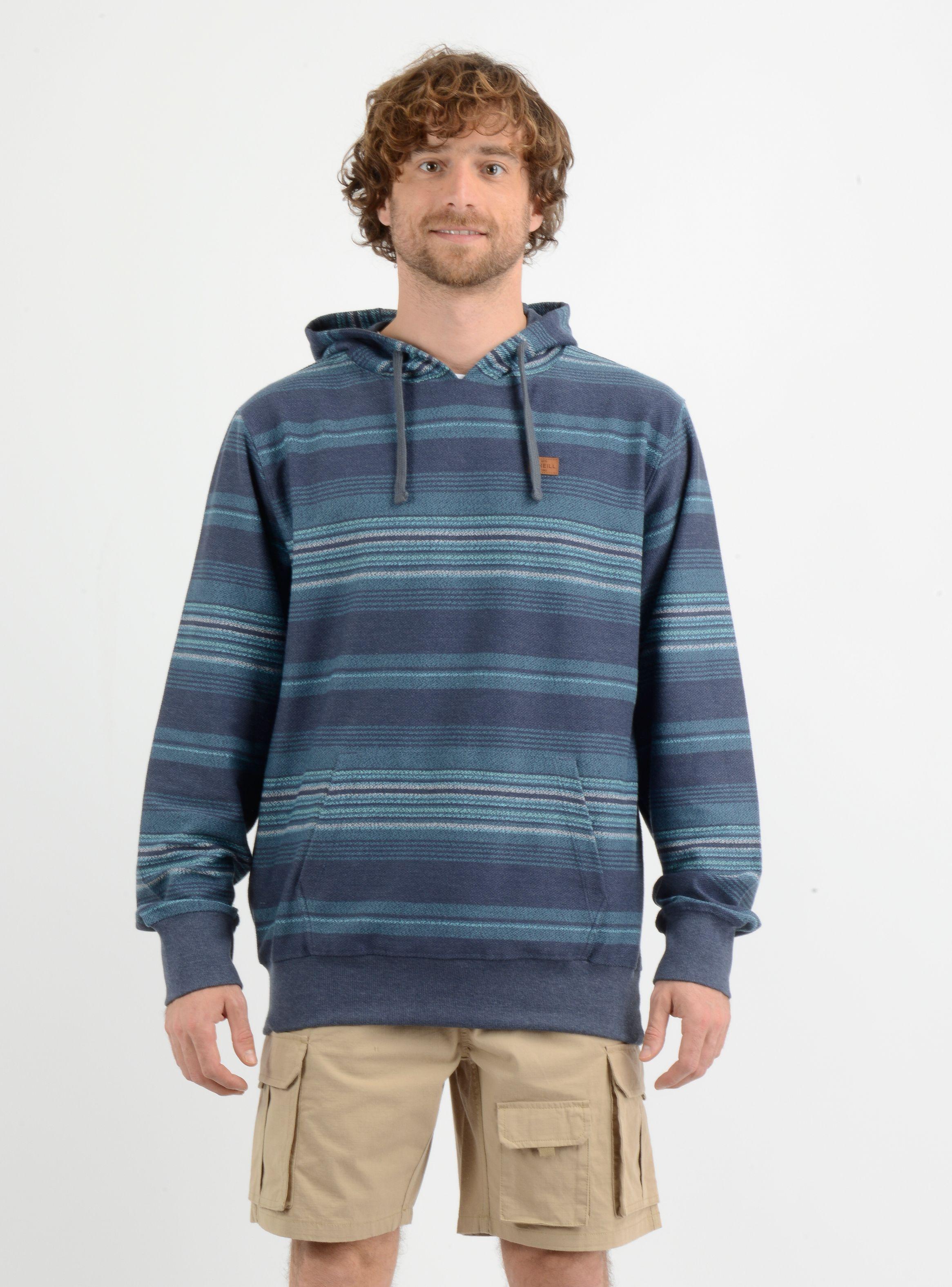 POLERON HOODIE BAVARO STRIPE  AZUL-0