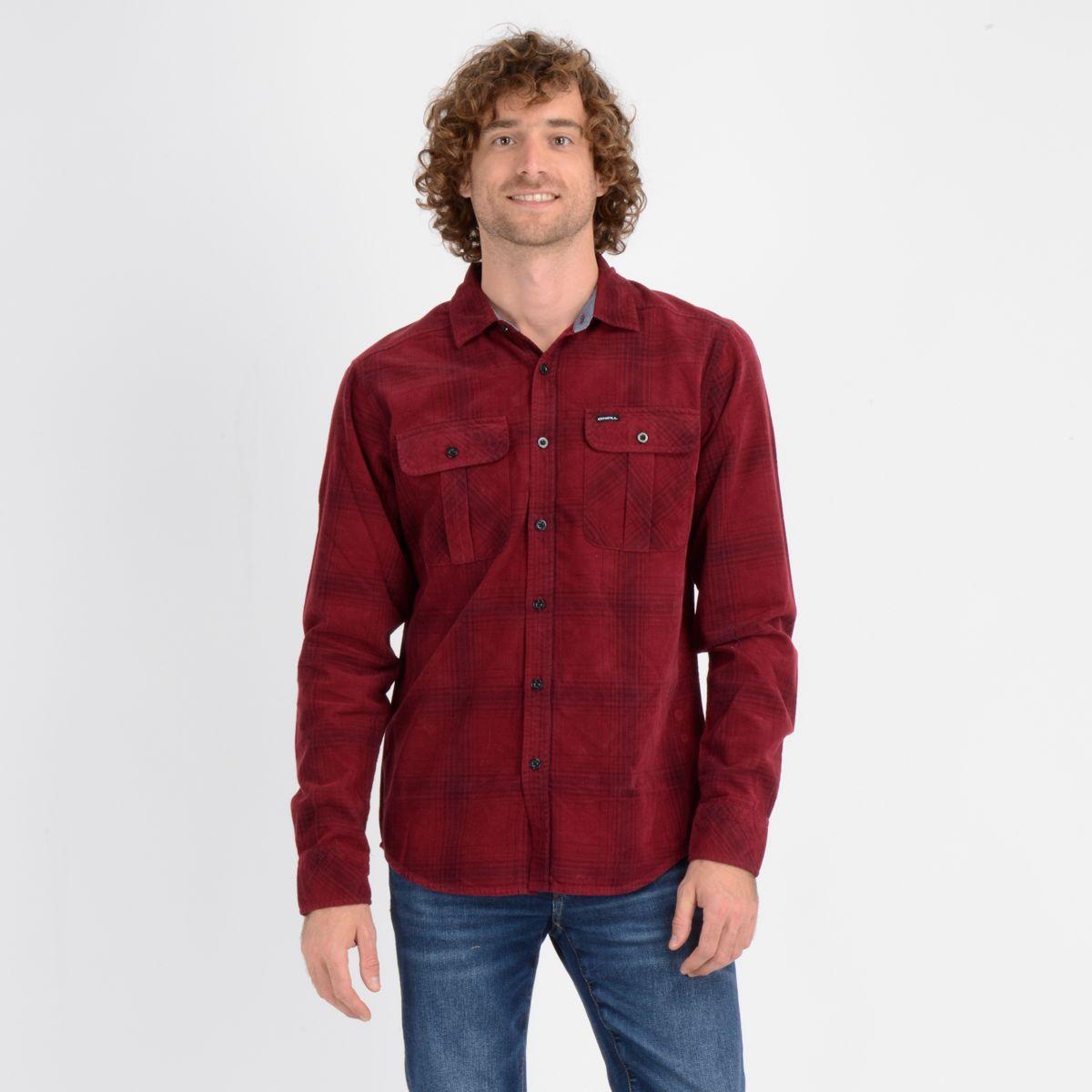CAMISA MANGA LARGA PARAMOUNT CORDURY ROJO OSCURO-0