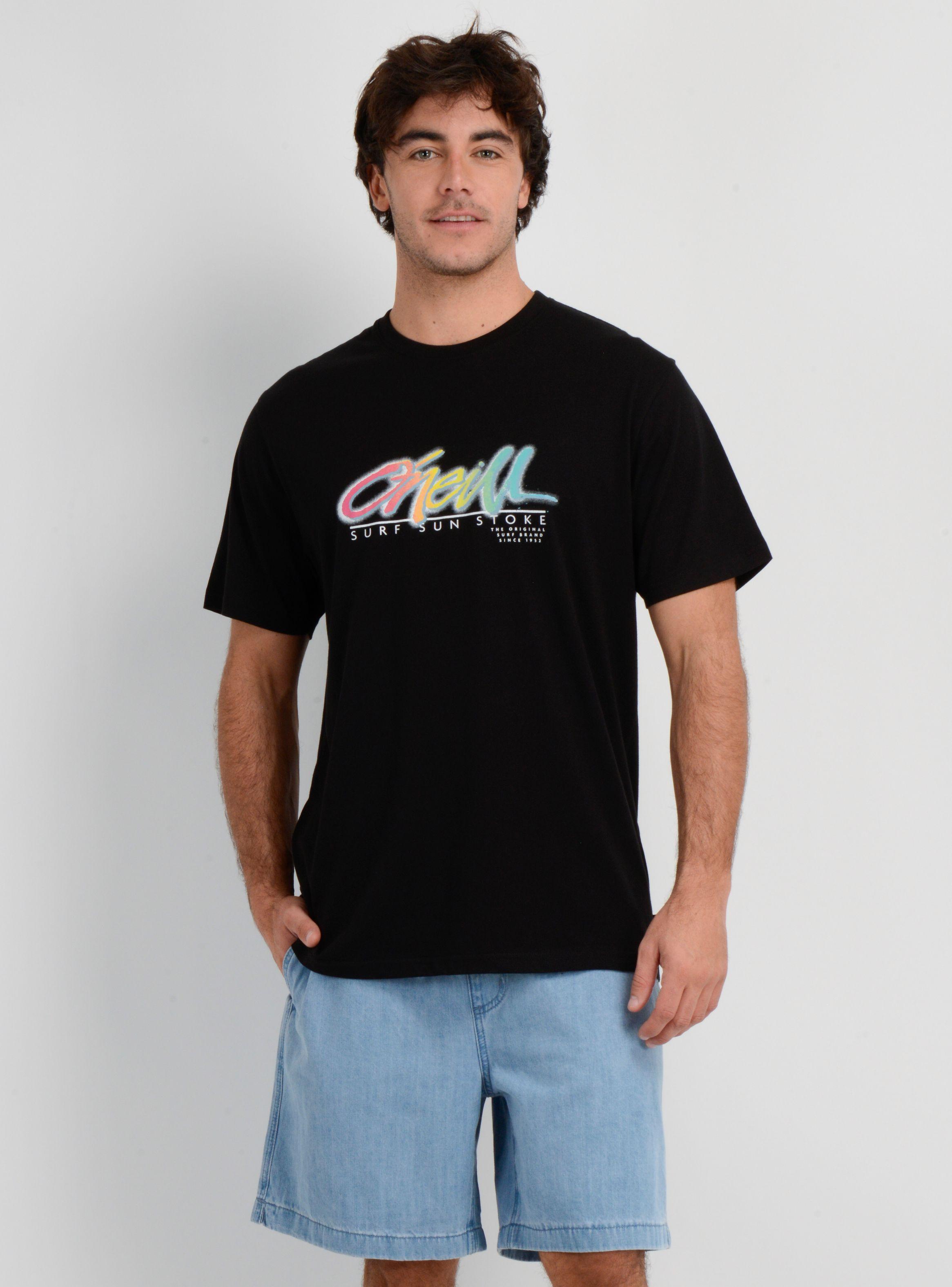 POLERA MANGA CORTA KEYS FL  NEGRO-0
