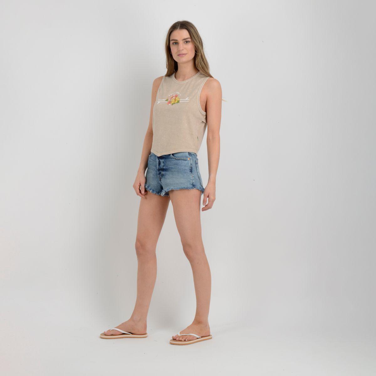 POLERA SIN MANGAS TROPICAL SURF  BEIGE OSCURO-1