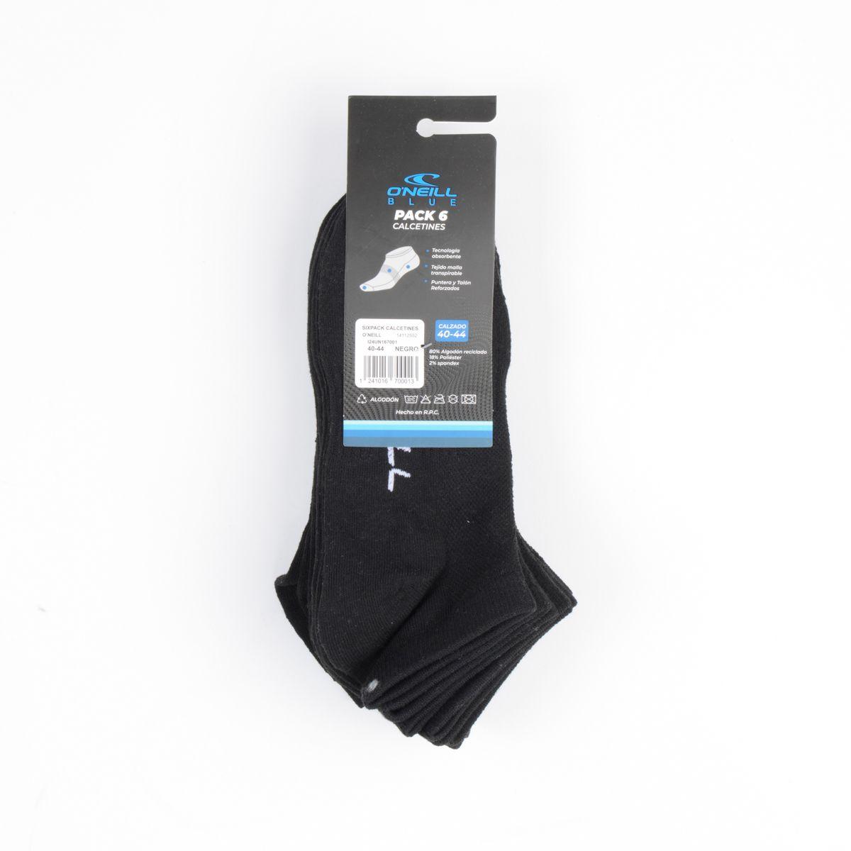 CALCETINES SIXPACK DAILY SNEAKER NEGRO-2