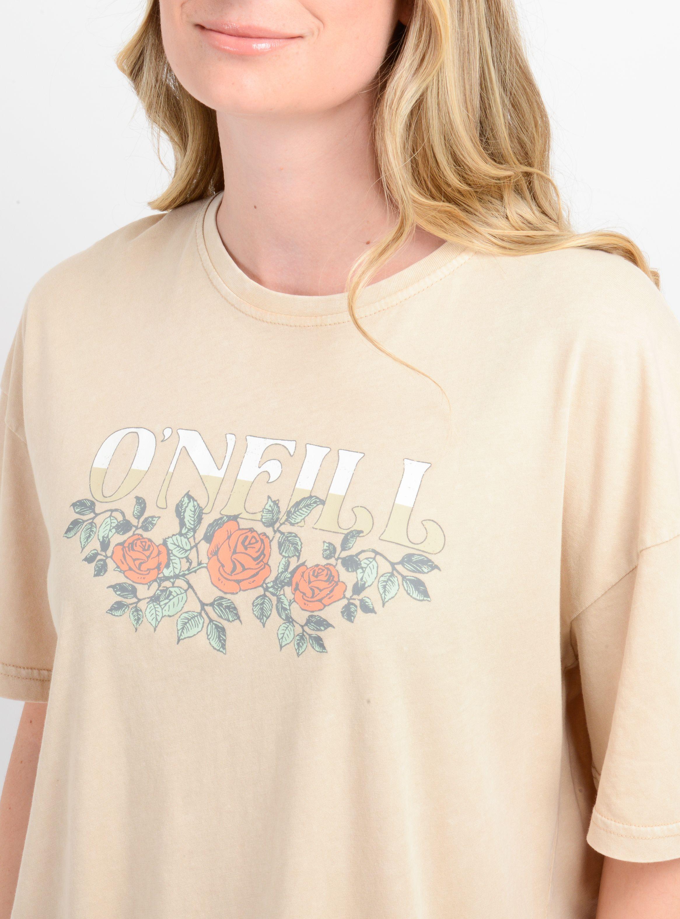 POLERA MANGA CORTA FLOWER  VINEZ BEIGE-3