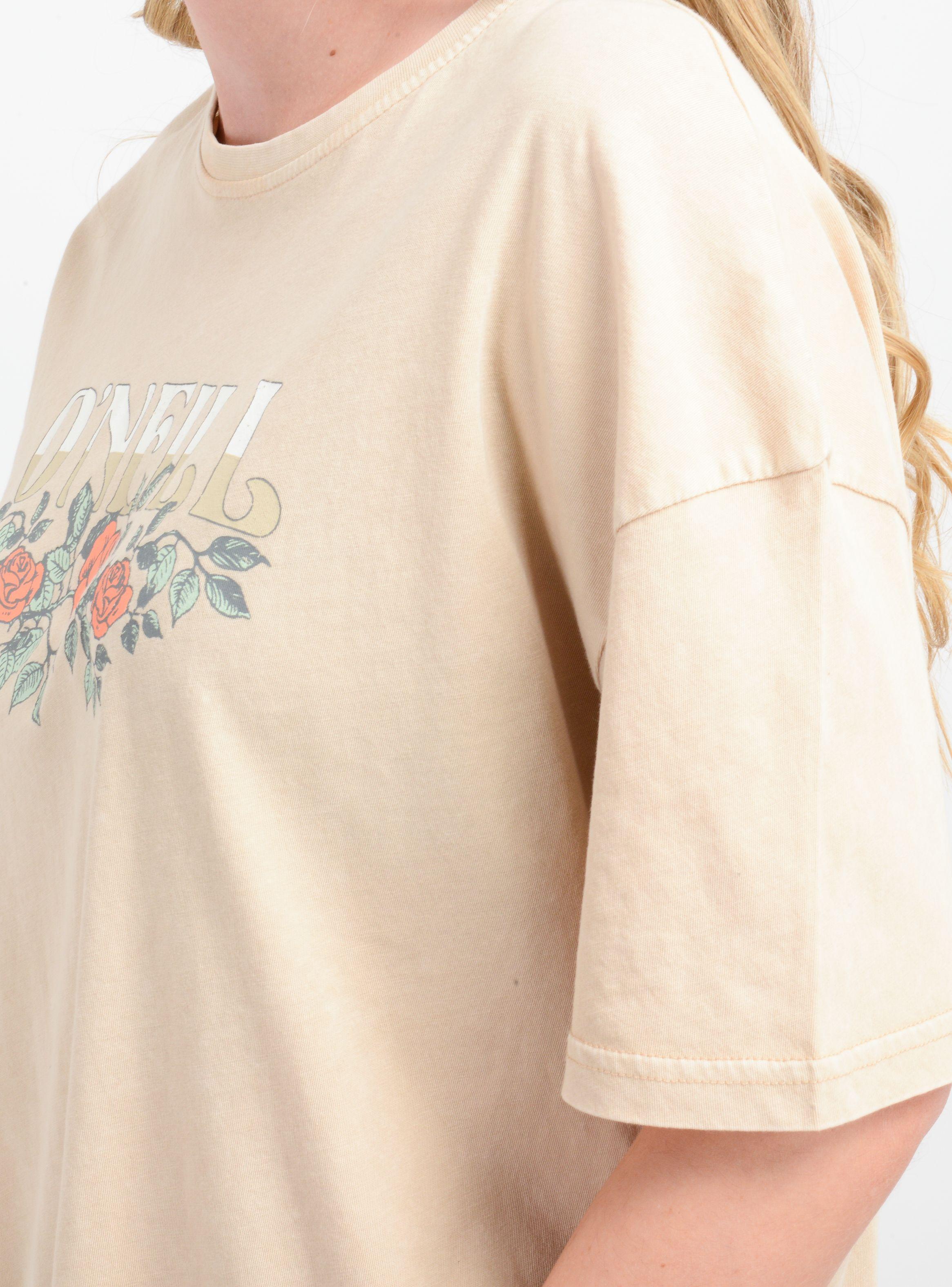 POLERA MANGA CORTA FLOWER  VINEZ BEIGE-4